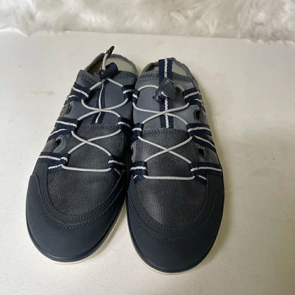 Footflexx women comfy IAN navy blue sandals SZ9.5
